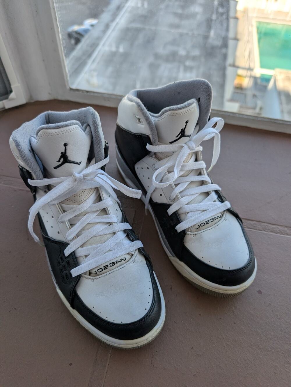 Size 9.5 - Air Jordan SC-1 White Black Gray